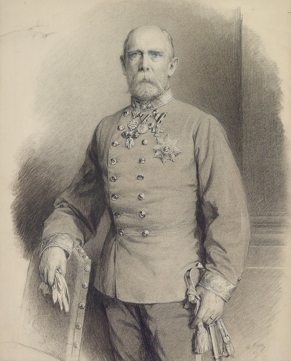 奥地利大公爵卡尔·路德维希（Karl Ludwig），1833年至1896年，奥地利。 作者 不明
