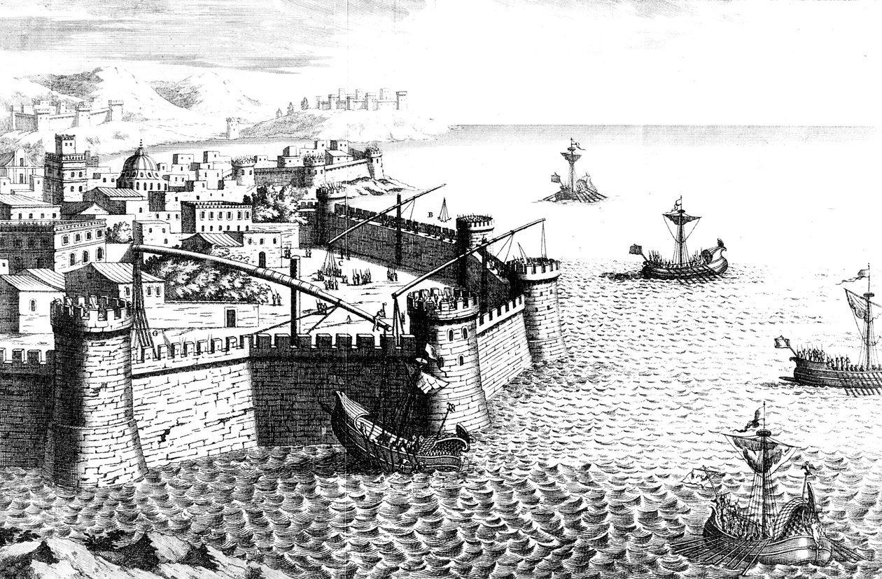 阿基米德·乌鸦（Archimedes Crow），锡拉丘兹围困时期使用的设备，公元前215-212年 作者 不明