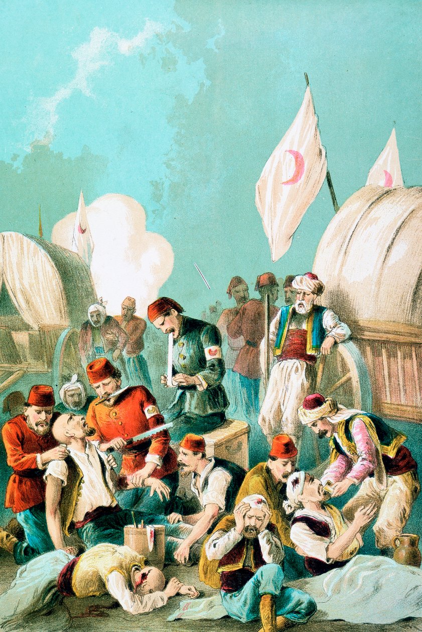 在没有麻醉剂的情况下被截去手臂，俄土战争，1877年 作者 不明
