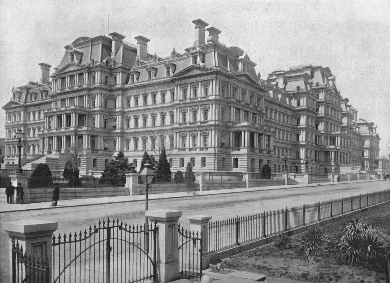美国华盛顿特区的陆军和海军大厦，c1900年。 作者 不明