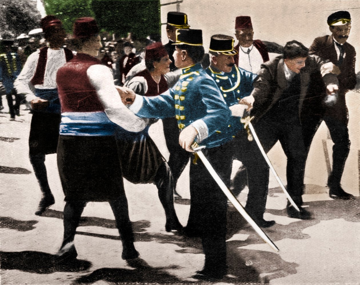 加夫里洛·普林西普（Gavrilo Princip）被捕，弗朗兹·费迪南德大公刺客，1914年 作者 不明