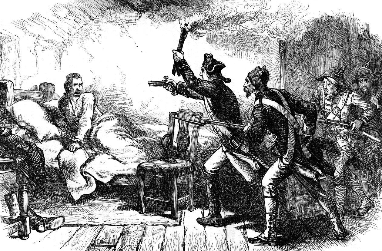 理查德·普雷斯科特将军被捕，1777年1880年 作者 不明
