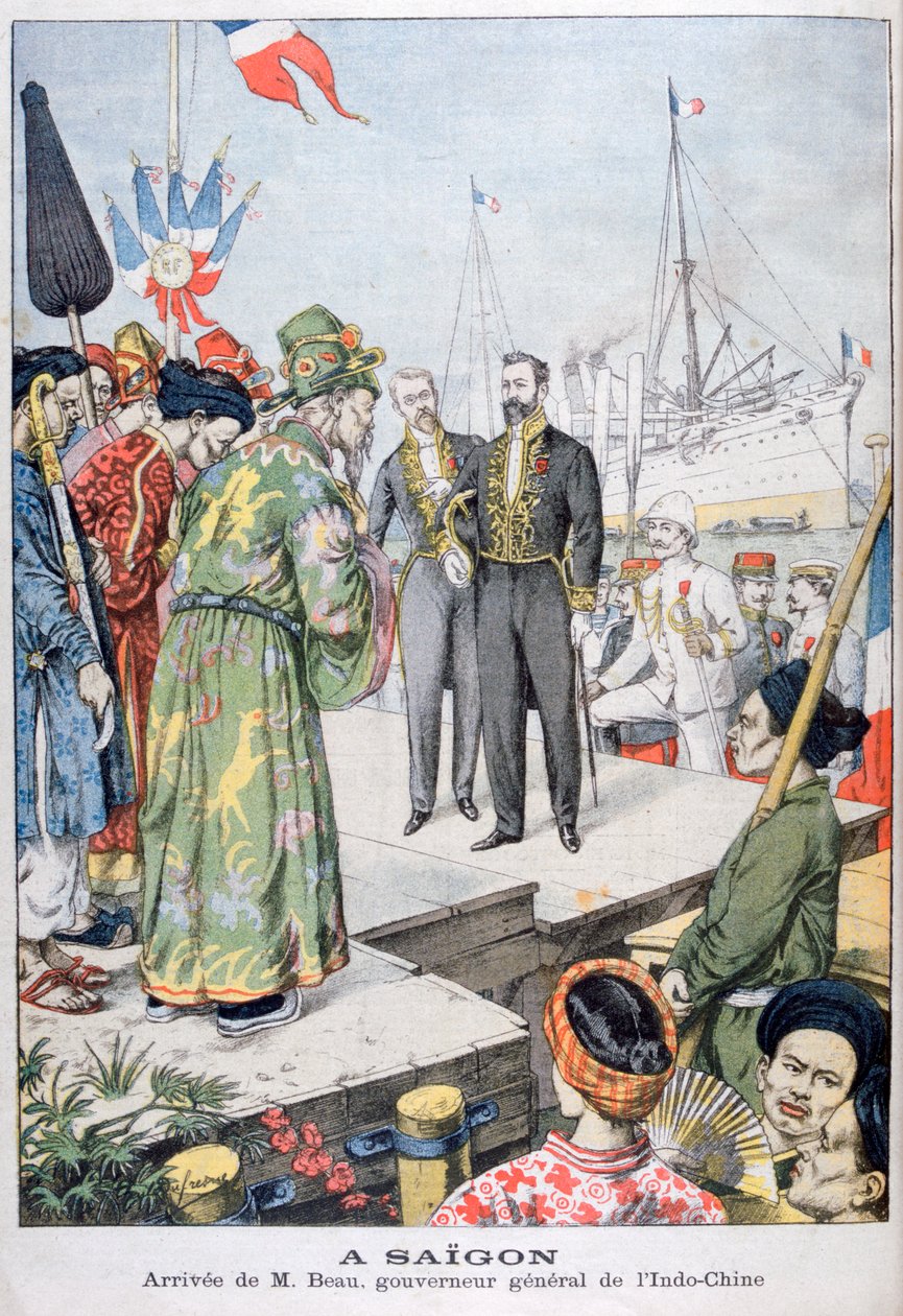 1902年抵达印度支那总督Paul Beau西贡 作者 不明