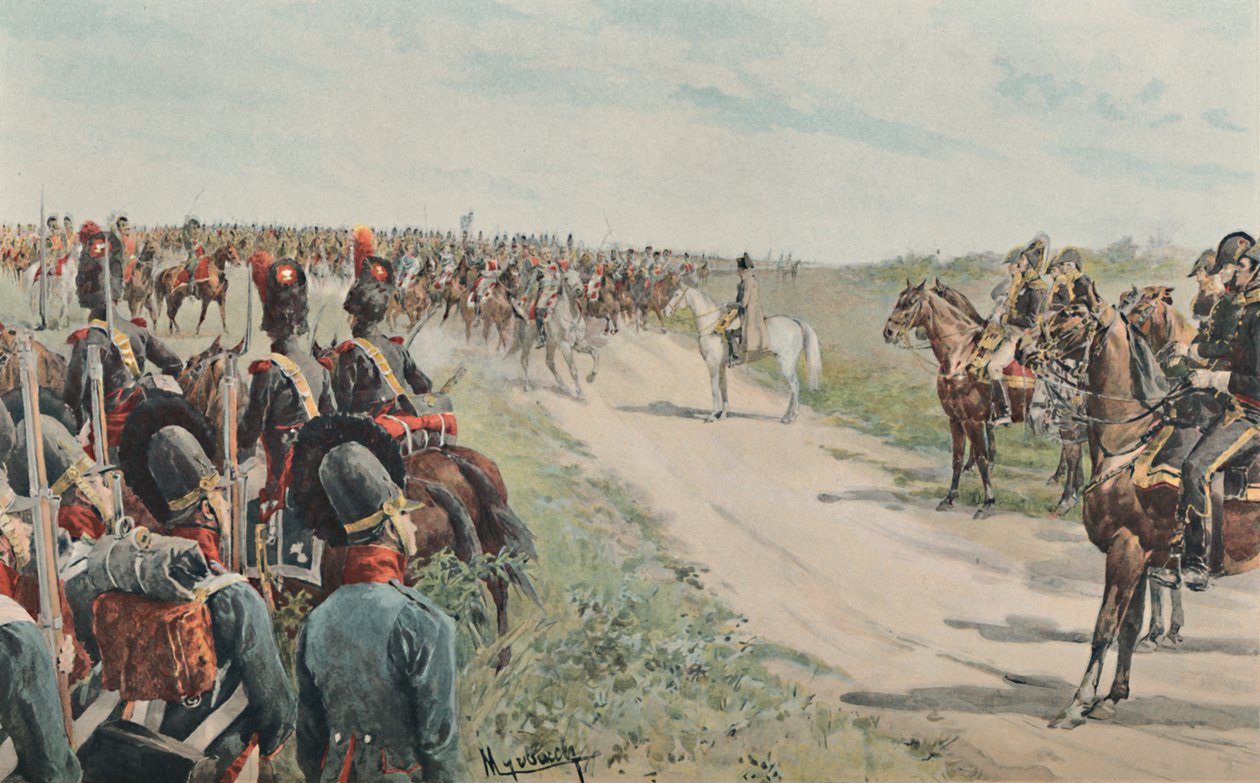 拿破仑抵达巴伐利亚人和撒克逊人之中，1896年 作者 不明