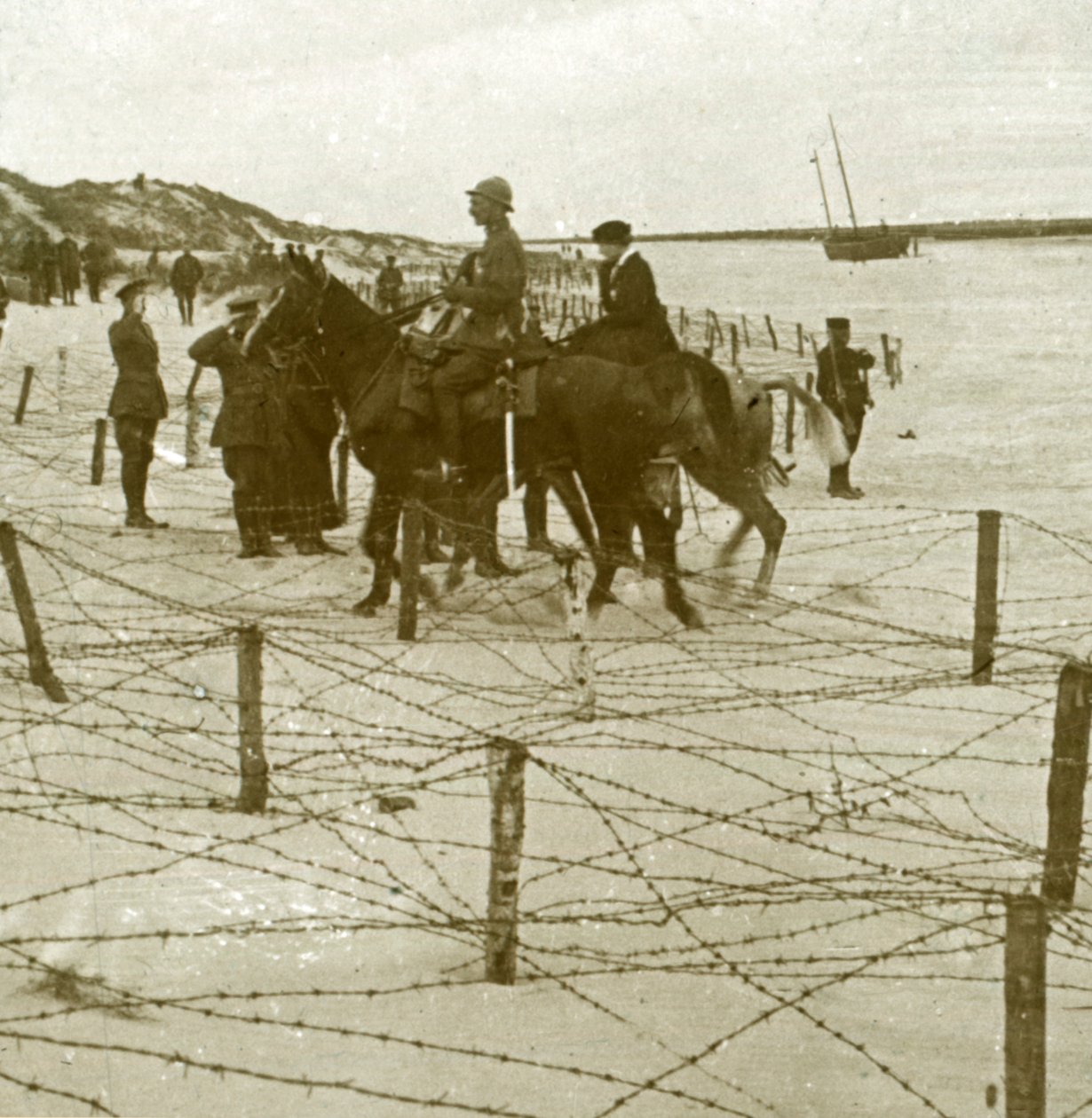 抵达比利时法兰德斯La Panne，c1914-c1918 作者 不明