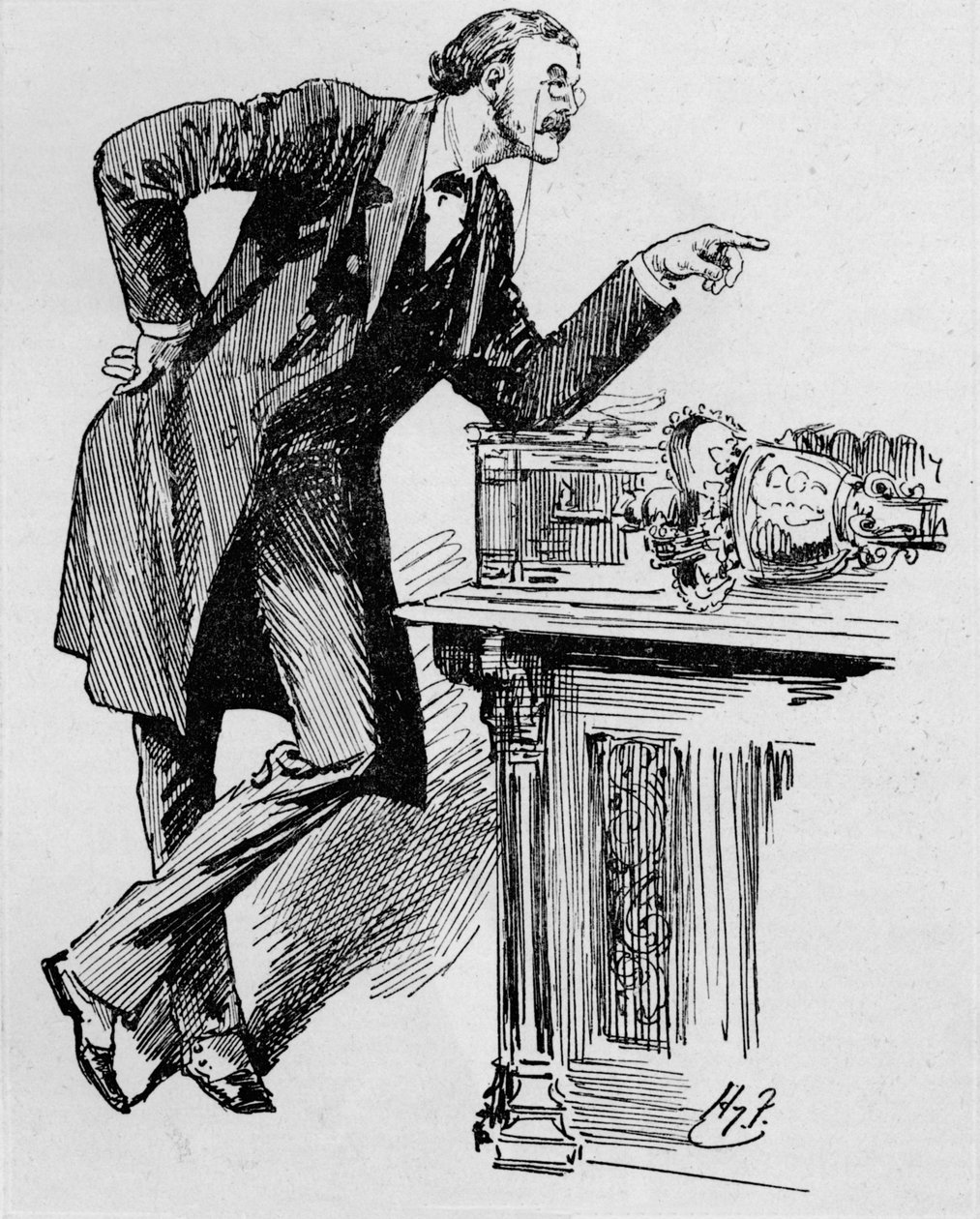 亚瑟·巴尔弗（Arthur Balfour）在1890年代至1906年在下议院讲话。 作者 不明