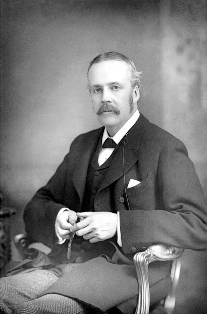 亚瑟·詹姆斯·巴尔弗（Arthur James Balfour），1848-1930年，苏格兰出生的英国政治家和哲学家，c1890年 作者 不明