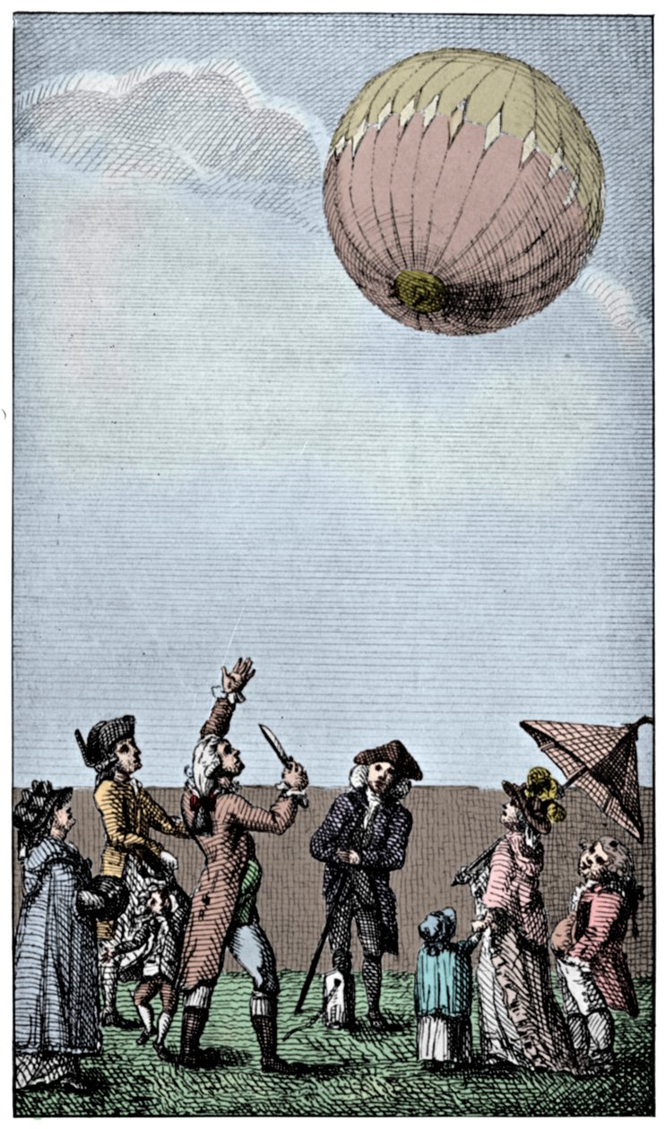 蒙哥尔菲气球升空，18世纪末，1910年。 作者 不明