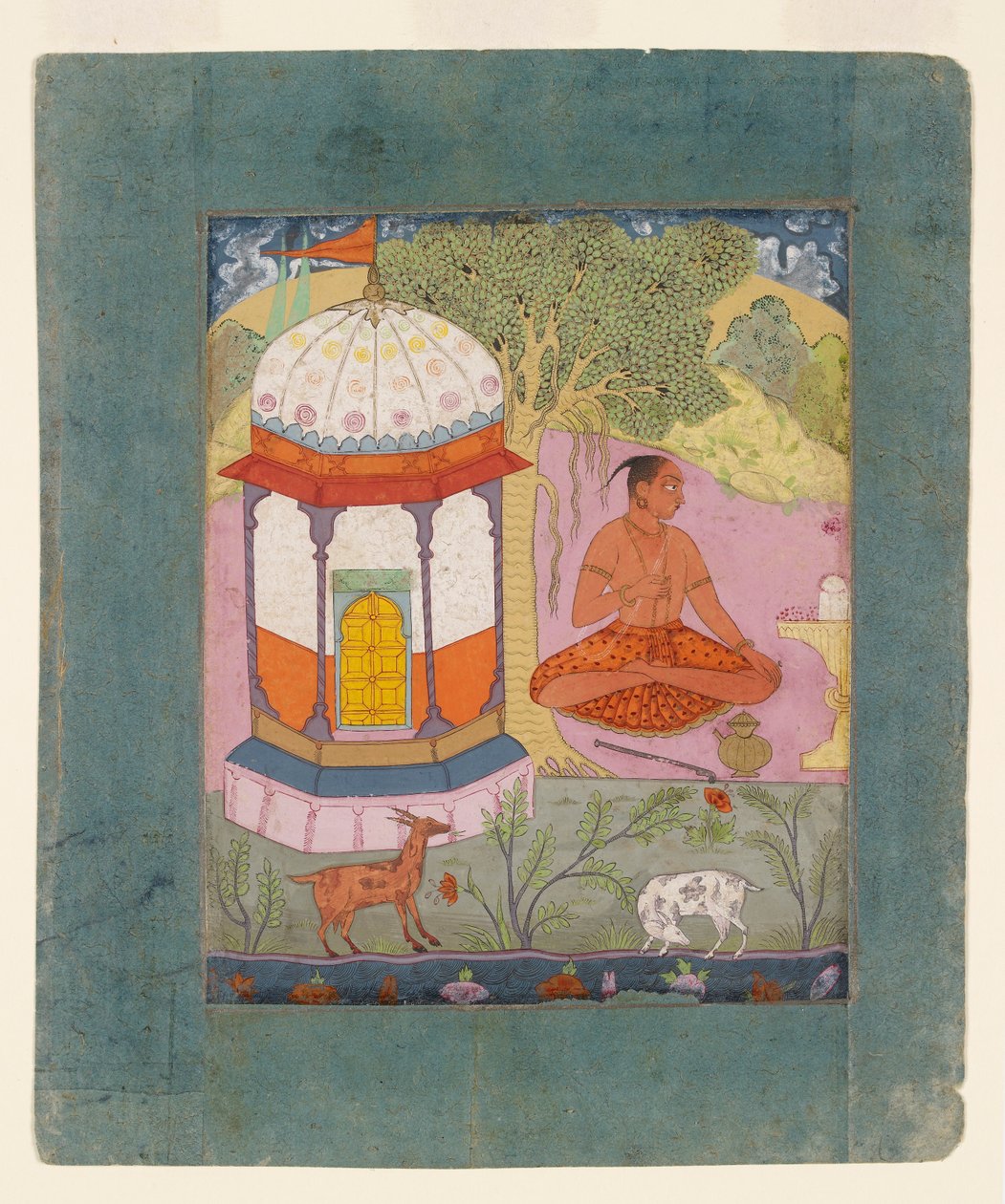 风景中的苦行者，说明音乐模式的孟加拉拉吉尼，约1675年 作者 不明