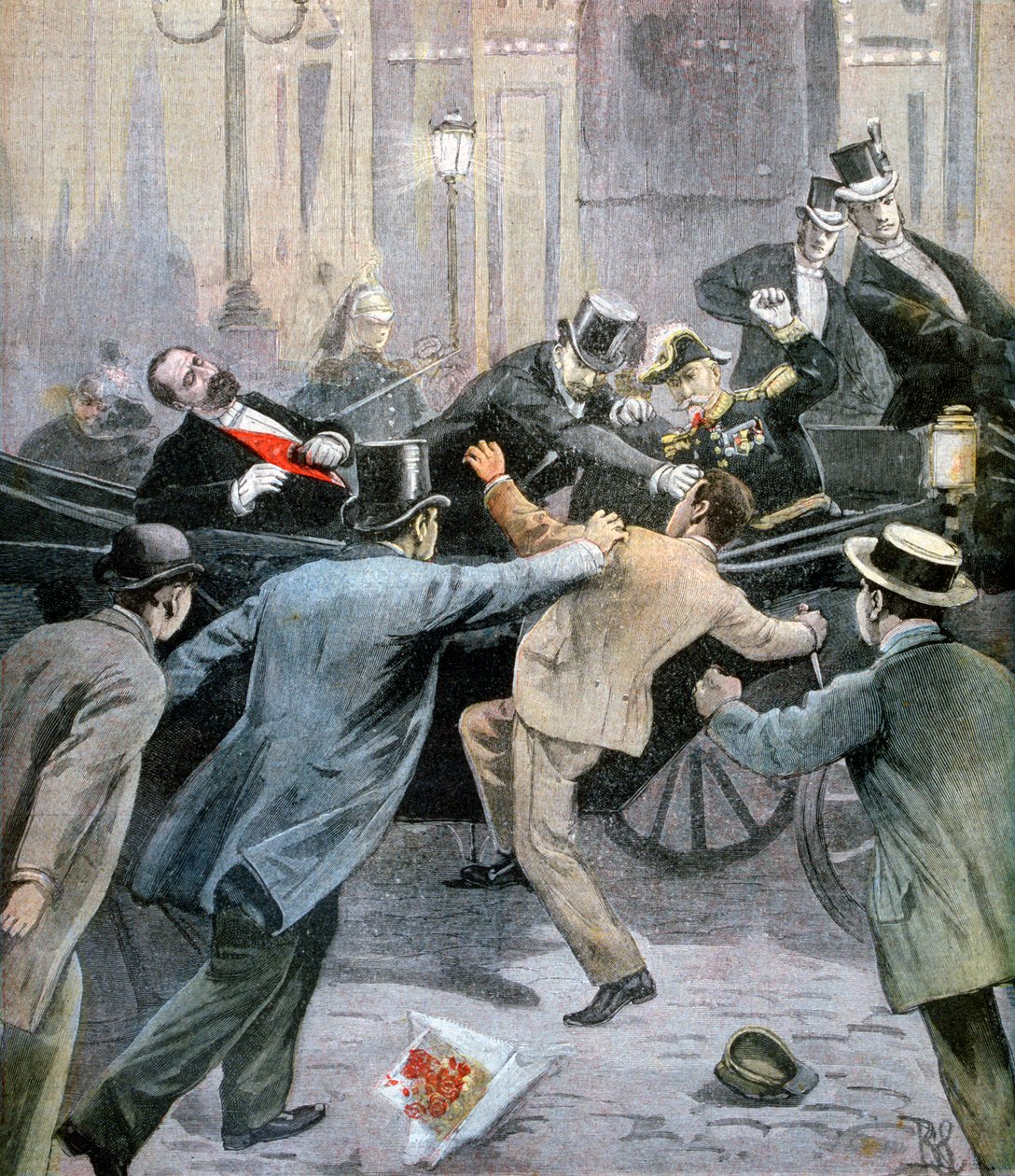 1894年法国第三共和国总统玛丽·弗朗索瓦·萨迪·卡诺（MarieFrançoisSadi Carnot）被暗杀 作者 不明