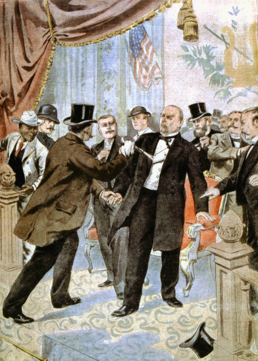 美国第25任总统威廉·麦金利被暗杀，1901年 作者 不明
