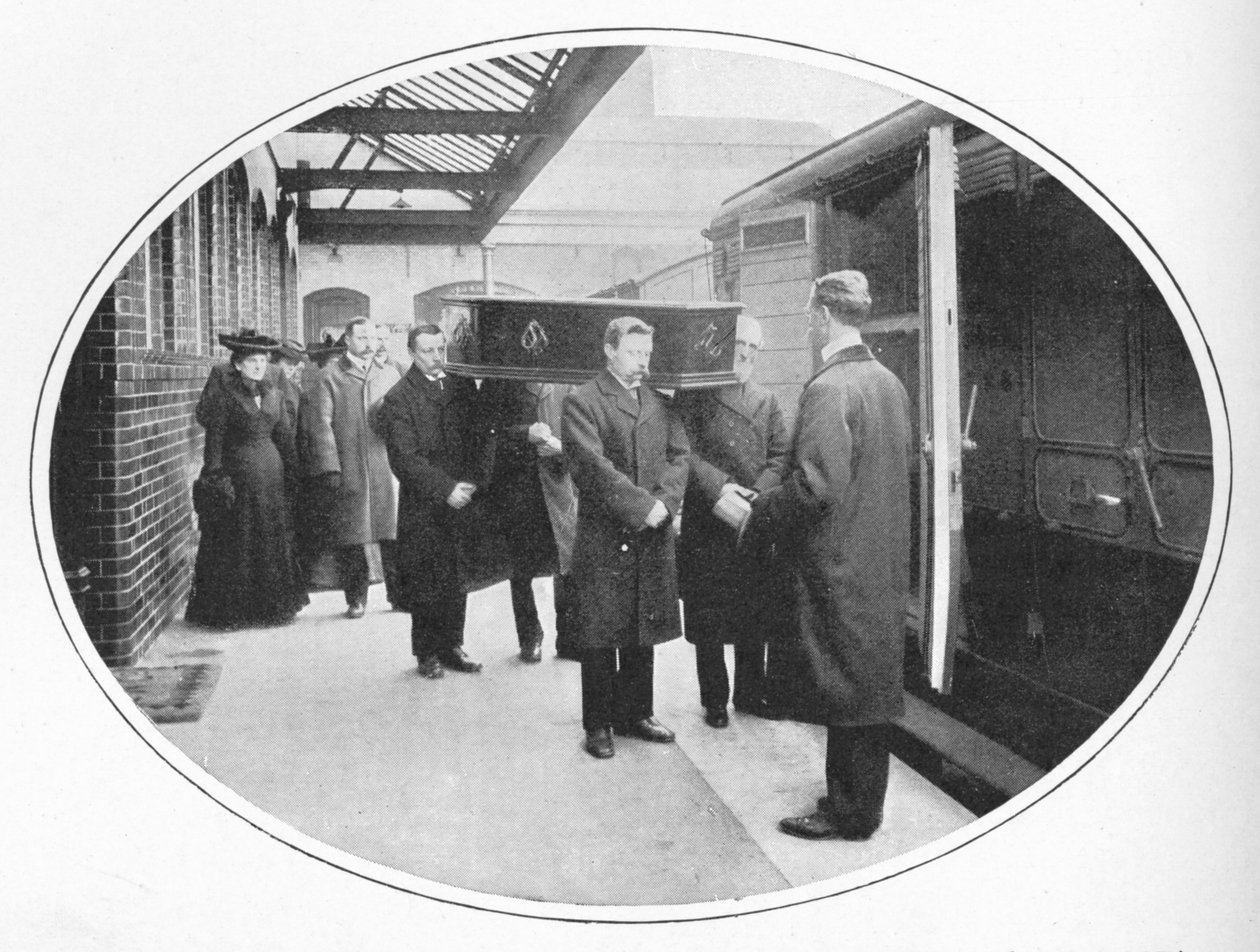 伦敦，威斯敏斯特桥路，墓地公司站，摄于1900年1903年 作者 不明