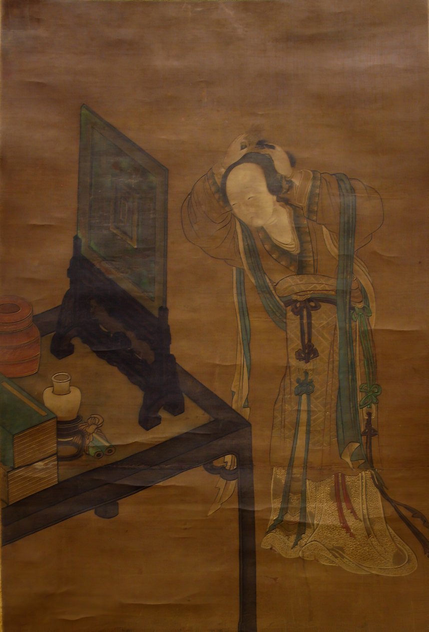 在厕所里，19世纪。 作者 不明