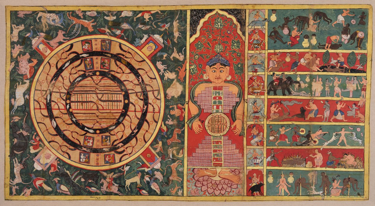 Athai-dvipa：两半大陆，一个人形的宇宙，1613年。 作者 不明