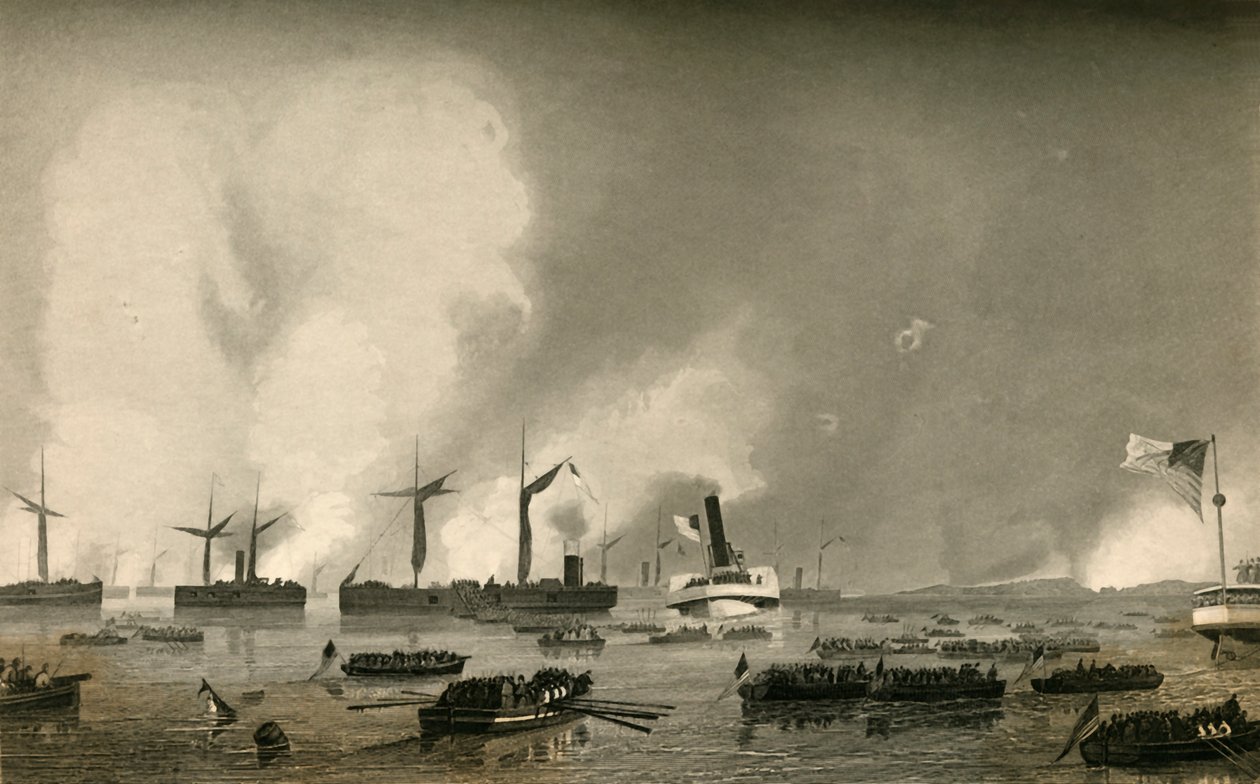 进攻罗阿诺克岛-登陆部队，1878年。 作者 不明