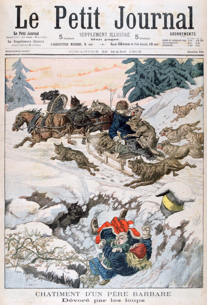 1903年，俄罗斯遭狼袭击 作者 不明