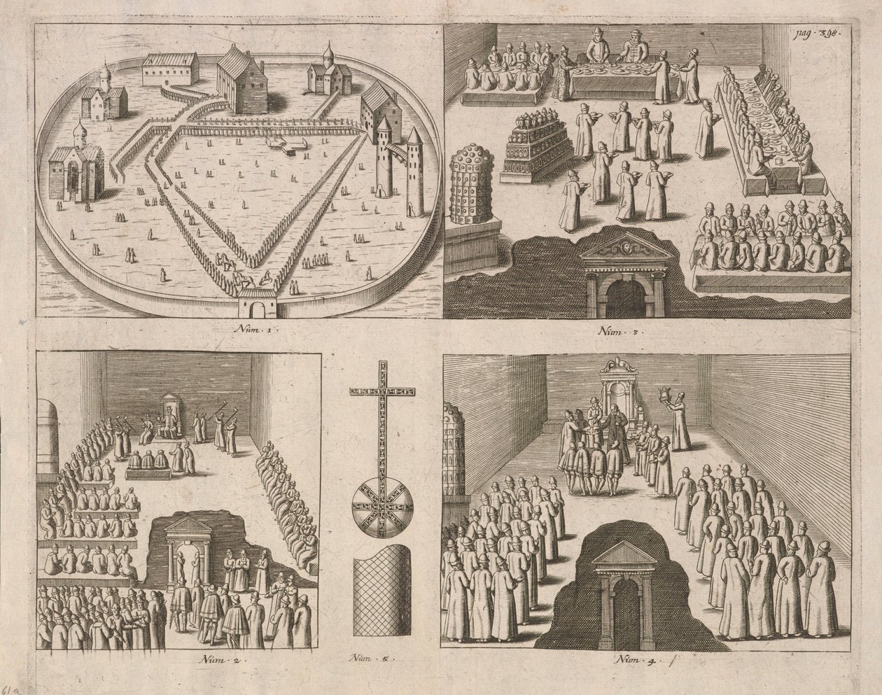 在莫斯科的俄罗斯沙皇那里的听证会。Jacob Ulfeldt出版，1578年。 作者 不明