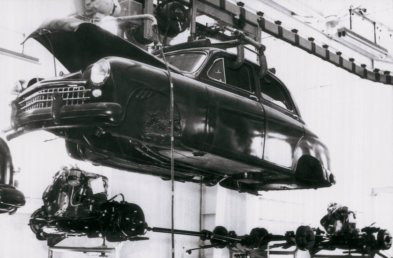 Automotive industry of the Spanish brand Seat in Barcelona, 02/06/1953 (b/w photo) 作者 不明