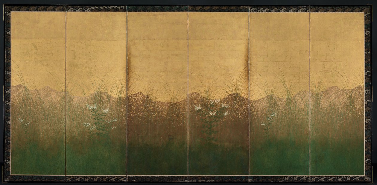 1600年代初，武藏野平原上的满月秋夜。 作者 不明