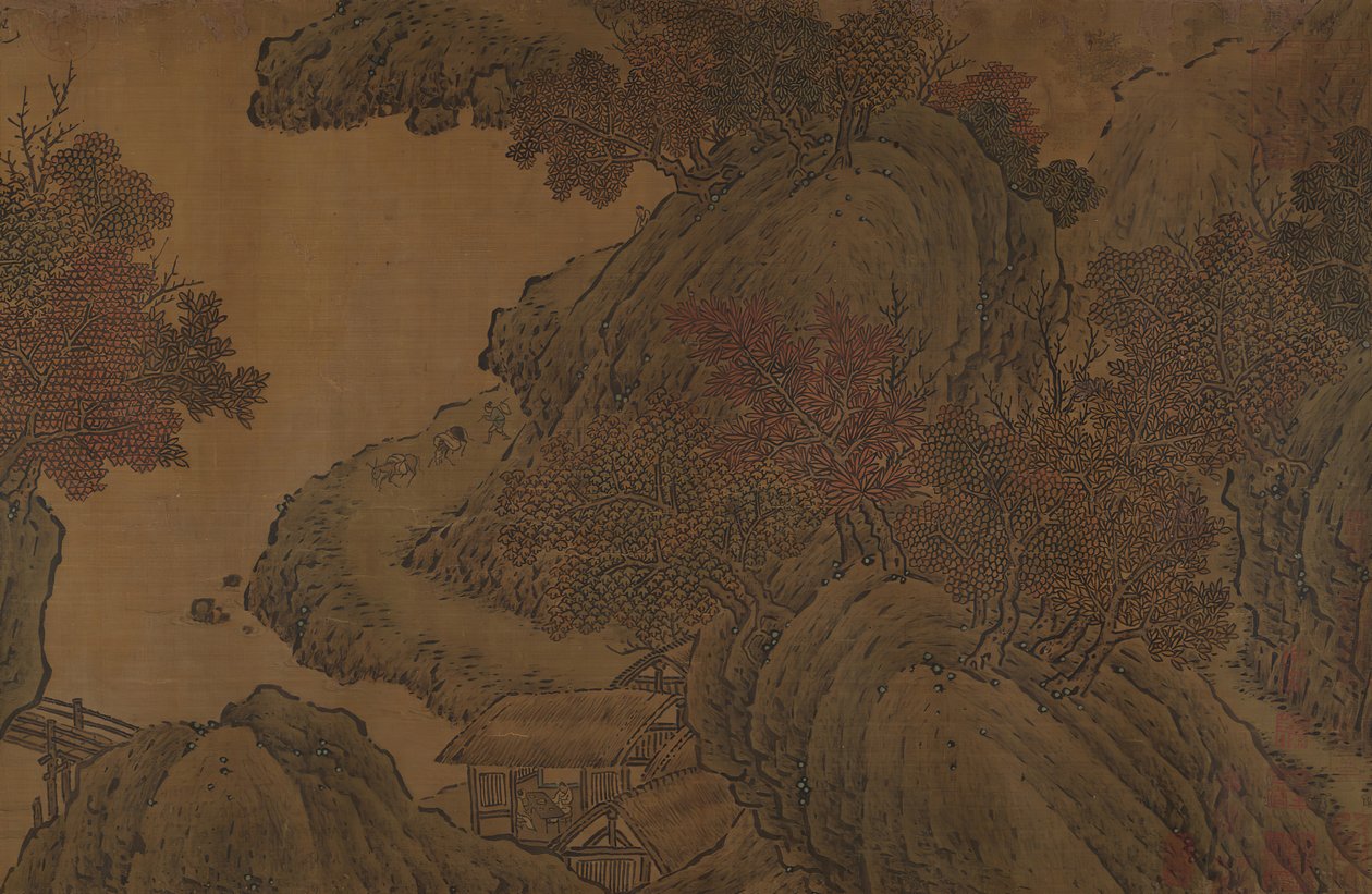 秋天的风景。 作者 不明
