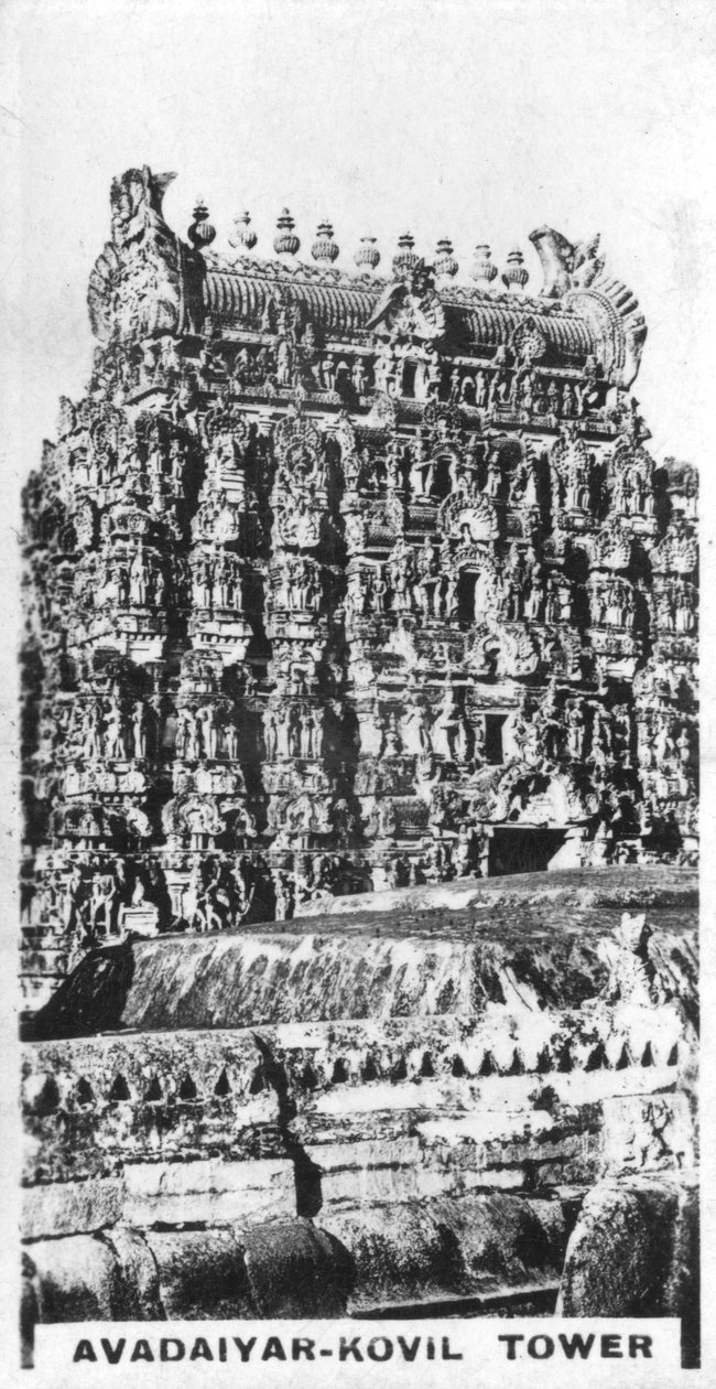 印度泰米尔纳德邦Avadaiyarkovil的Avadaiyar-Kovil塔，建于1925年 作者 不明