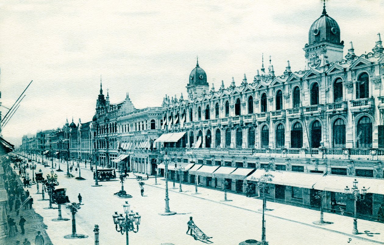 巴西里约热内卢中央大道（Avenida Central），c1900年代 作者 不明
