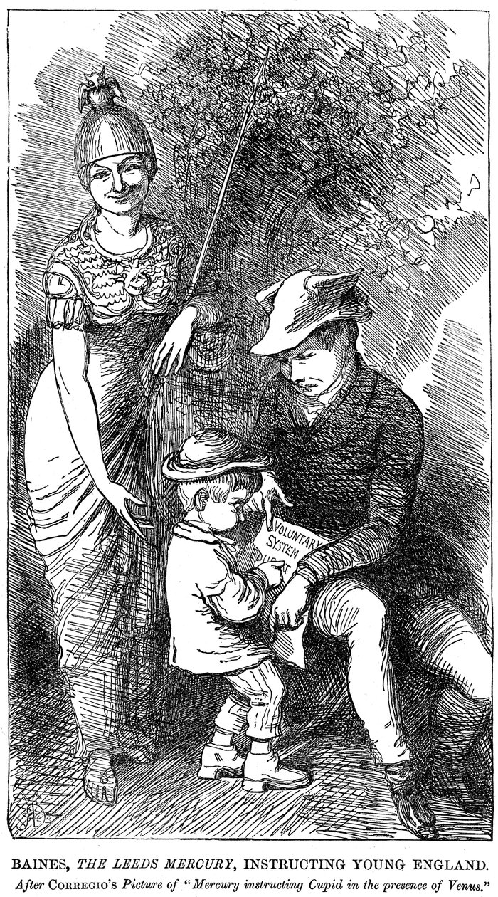 贝恩斯，利兹水星，指导年轻的英格兰，1847年 作者 不明