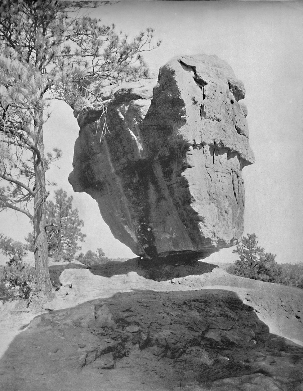 平衡岩，众神花园，上校，c1897。 作者 不明