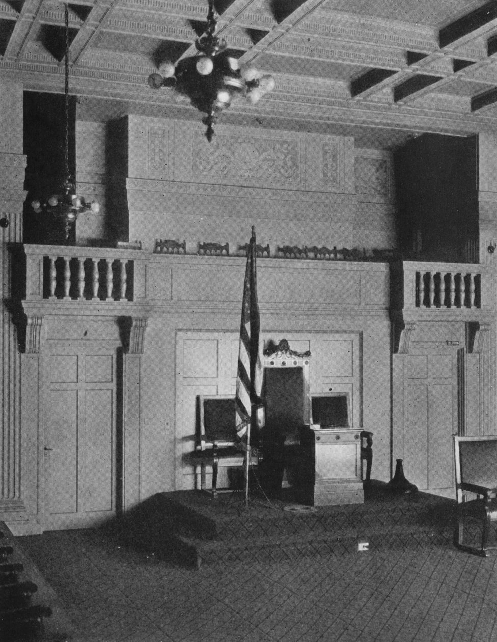 1924年，阿拉巴马州伯明翰市共济会神庙小屋房的阳台和大棚 作者 不明