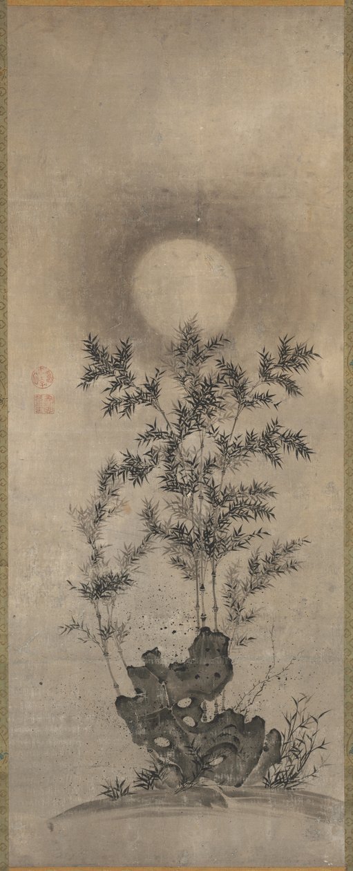 1500年代月光下的竹子。 作者 不明