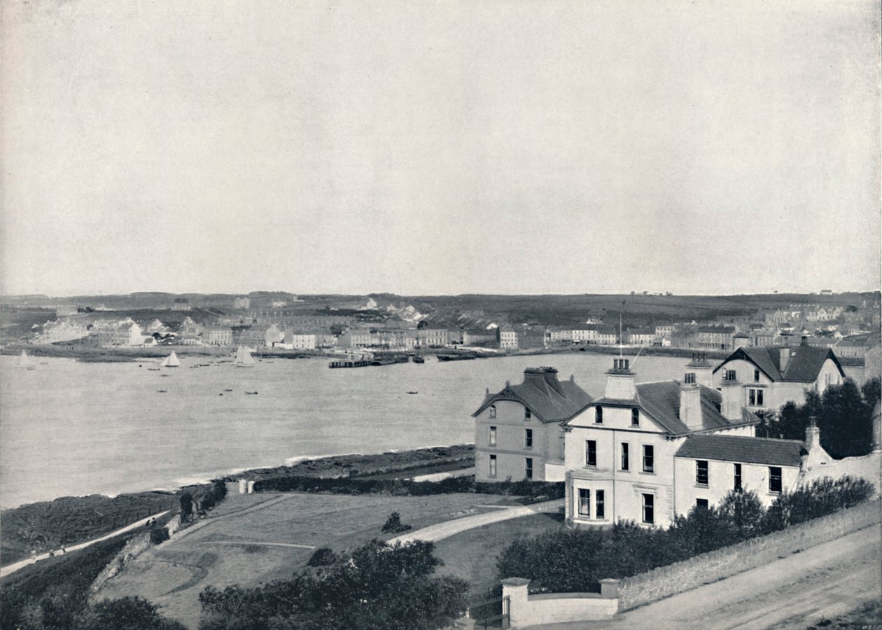 班戈-城镇和海湾，来自普林斯顿莫宁顿公园，1895年 作者 不明