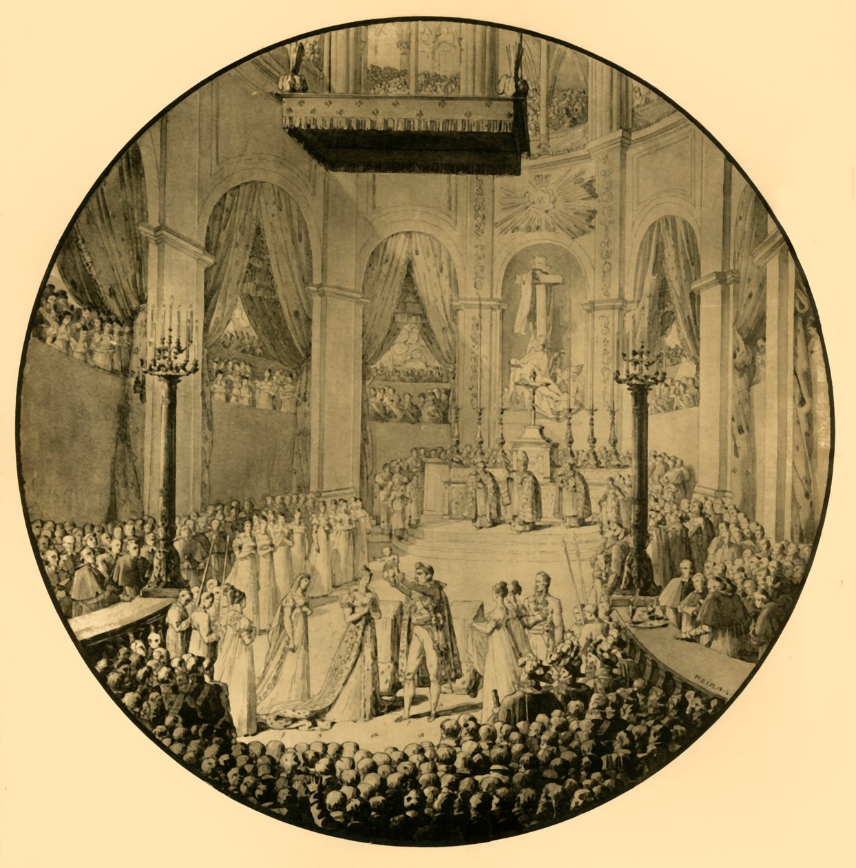 拿破仑二世的洗礼，巴黎圣母院，1821年6月10日，1921年。 作者 不明