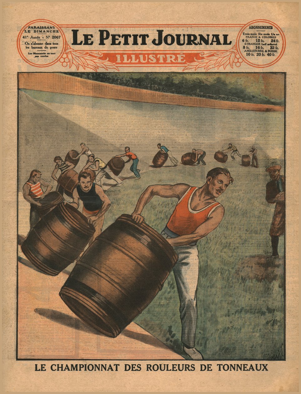 滚桶冠军赛，1930年。 作者 不明