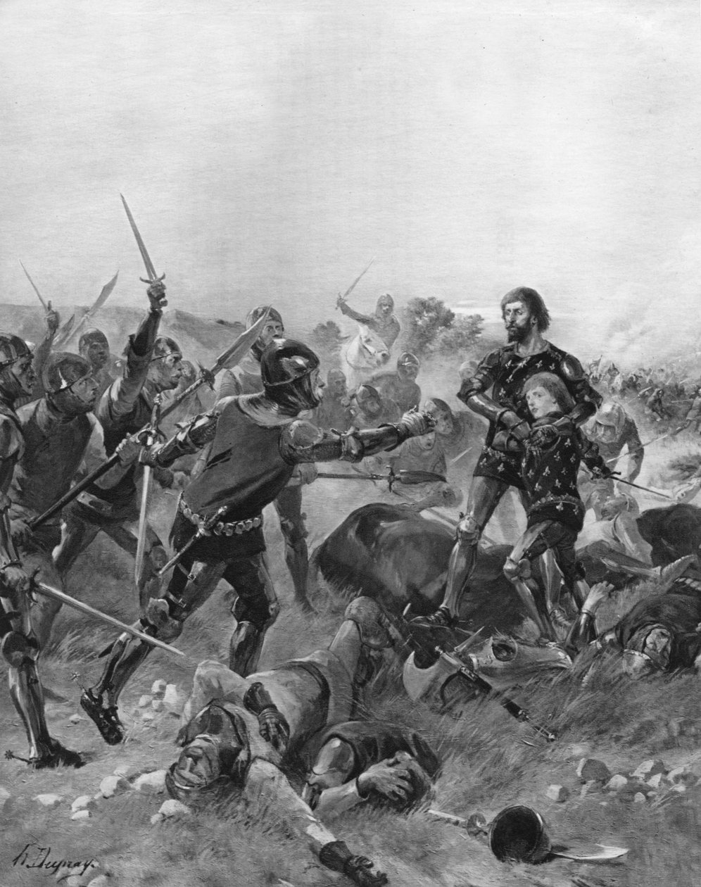 法国普瓦捷战役，1356年 作者 不明