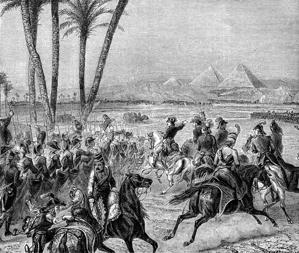 金字塔战役，1798年7月21日1882-1884年 作者 不明