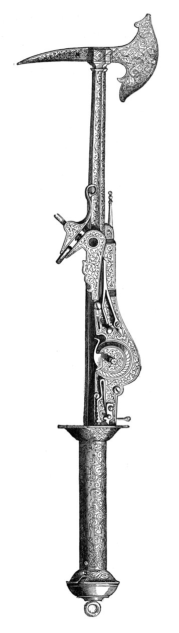战斧和手枪，16世纪，1870年 作者 不明