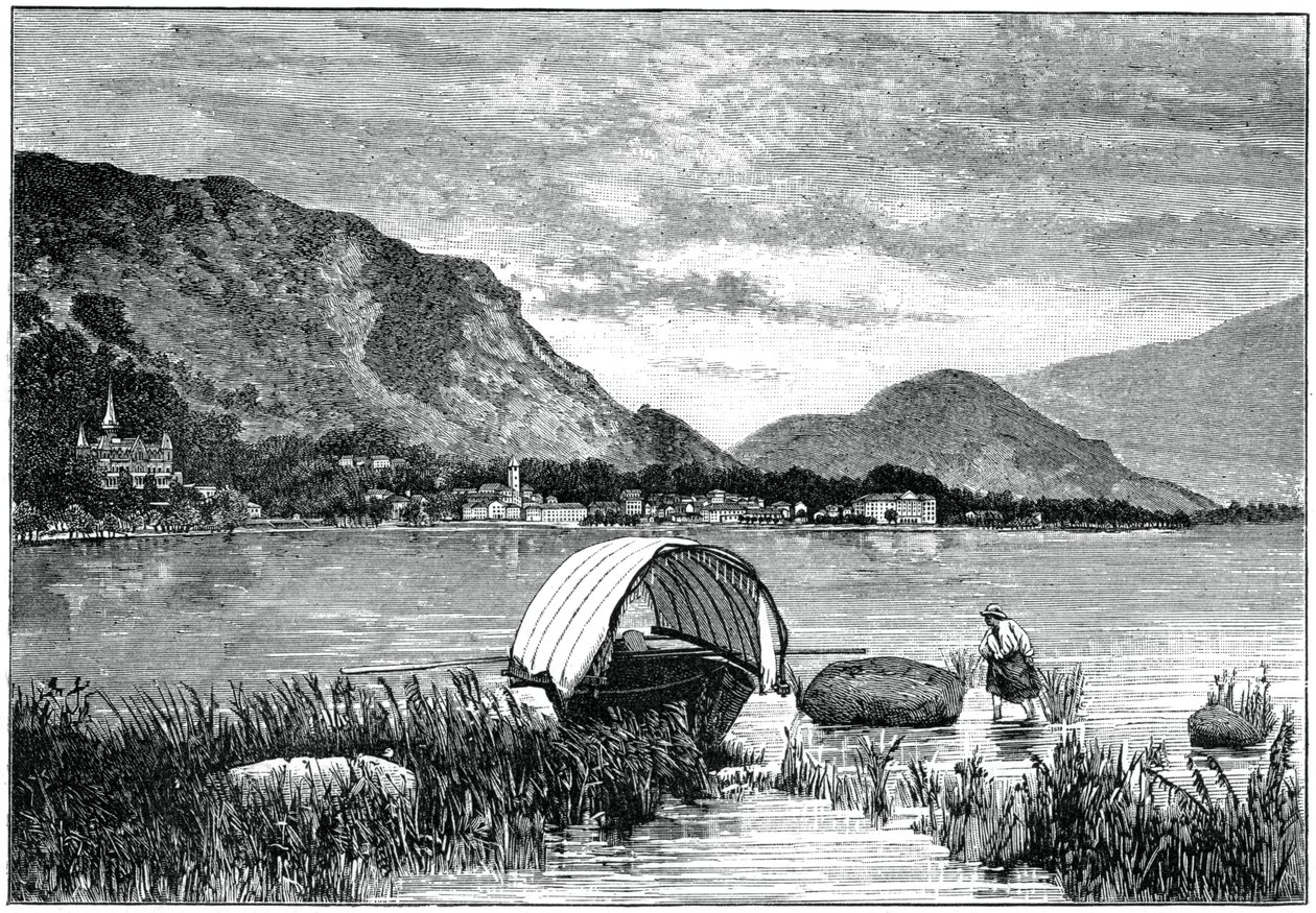 1900年，意大利北部马焦雷湖上的巴韦诺（Baveno） 作者 不明