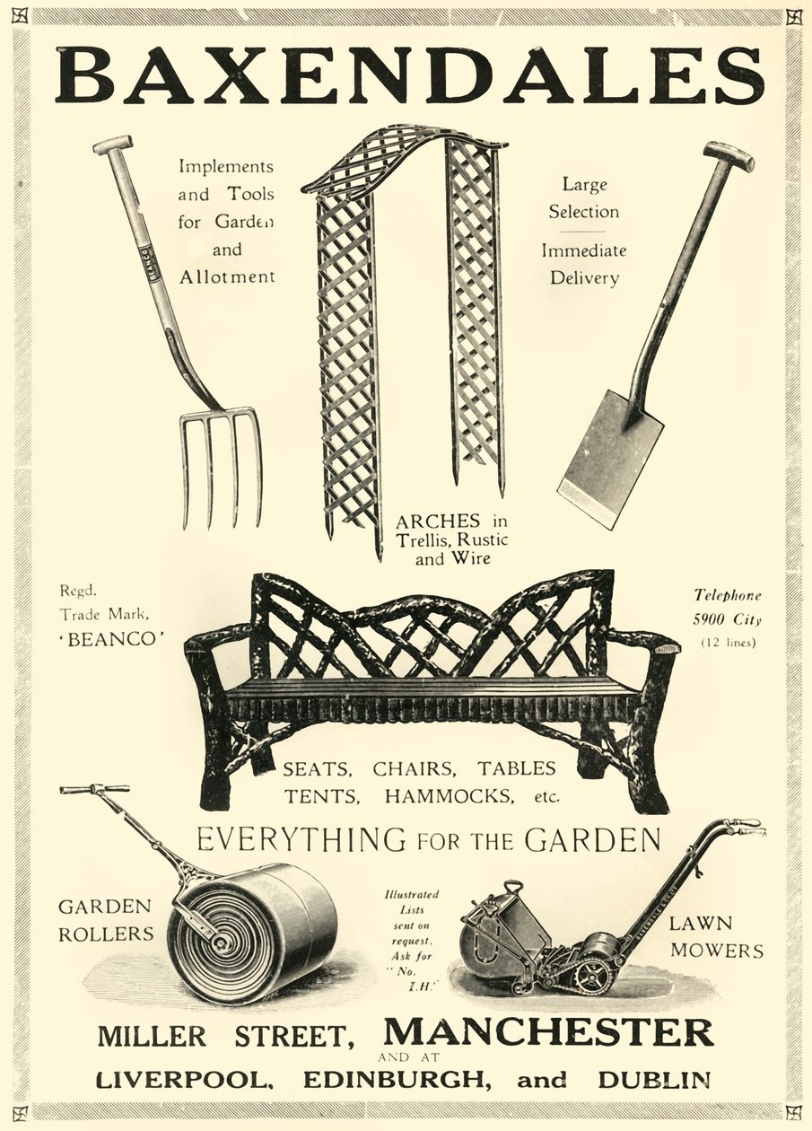 Baxendales，1920年。 作者 不明