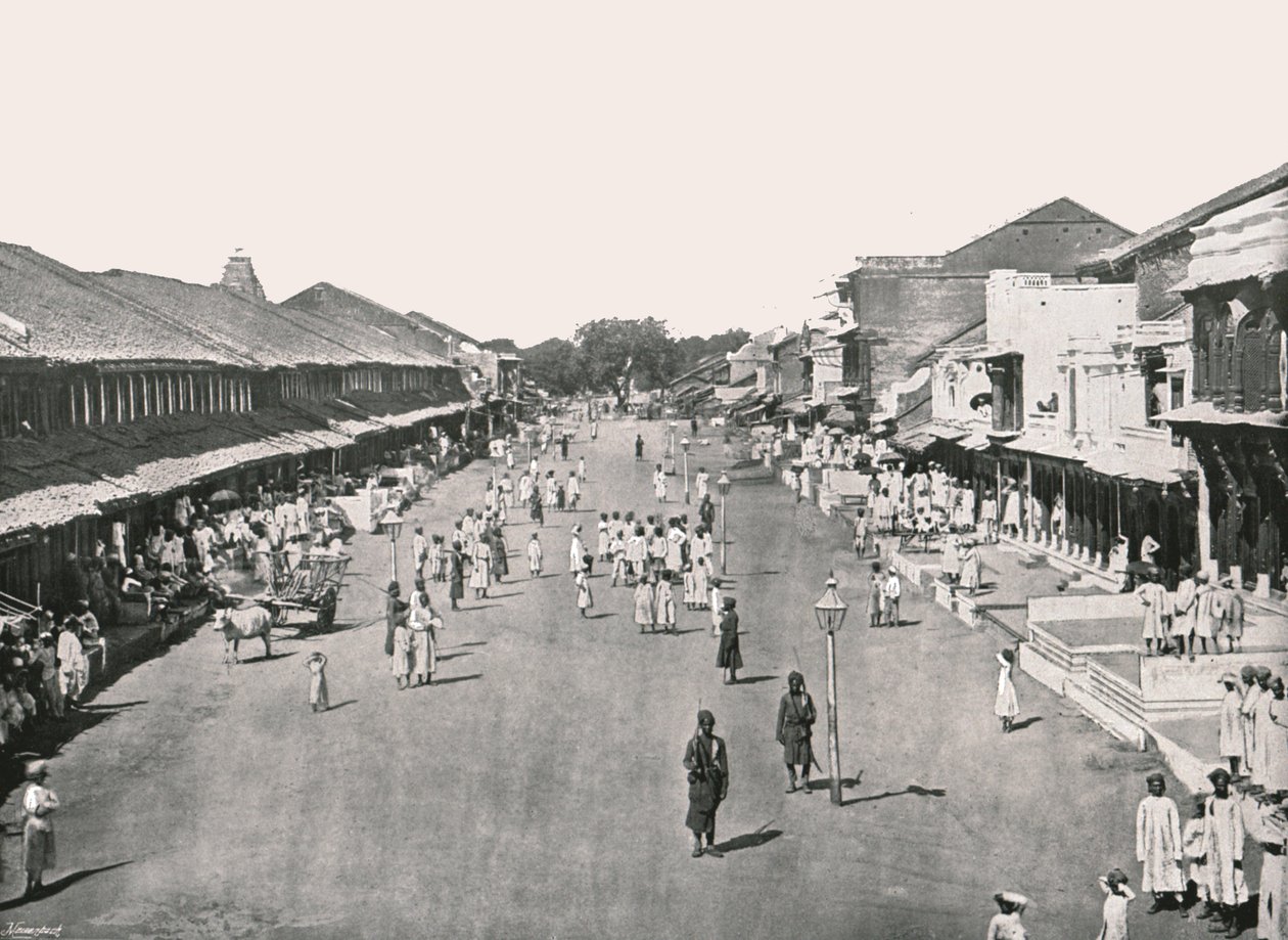 1895年，印度加尔各答，本机区的集市场景。 作者 不明