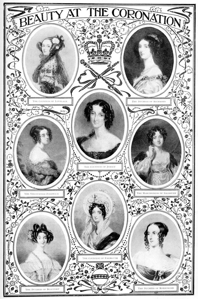 加冕礼上的美女，1837年，1901年 作者 不明