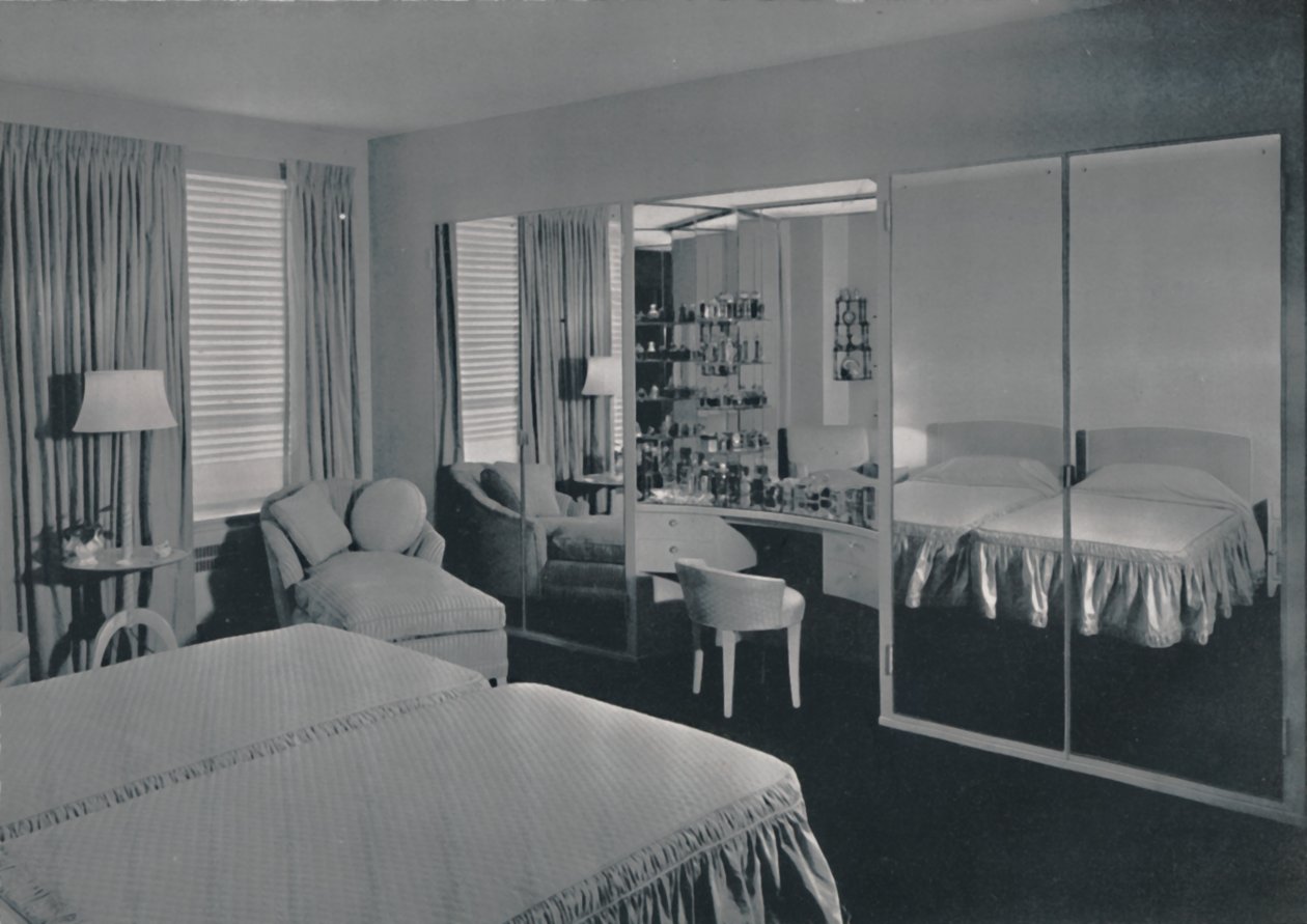 詹姆斯·F·爱本斯坦（James F.Eppenstein）设计的卧室，1942年，芝加哥 作者 不明