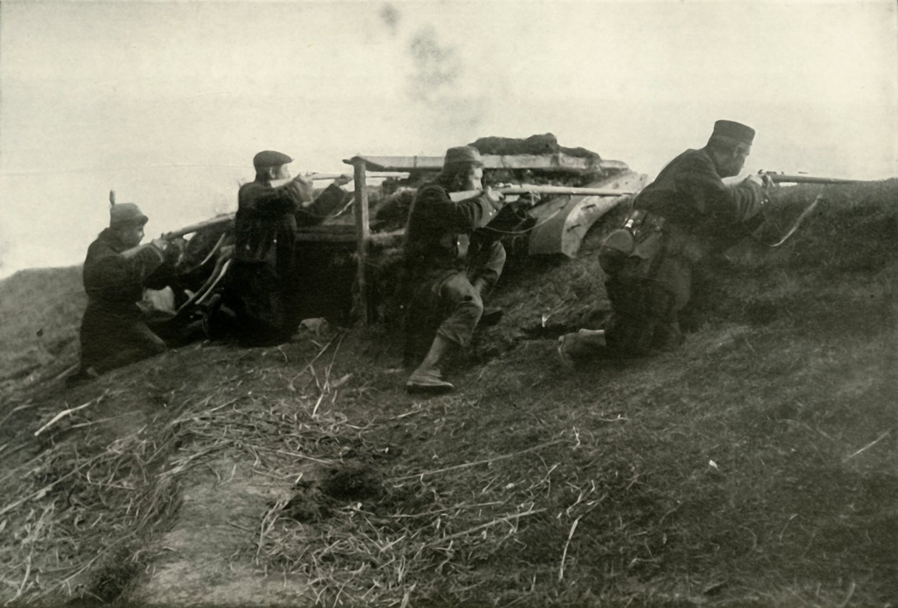 比利时人在泰蒙德举行河，1919年。 作者 不明