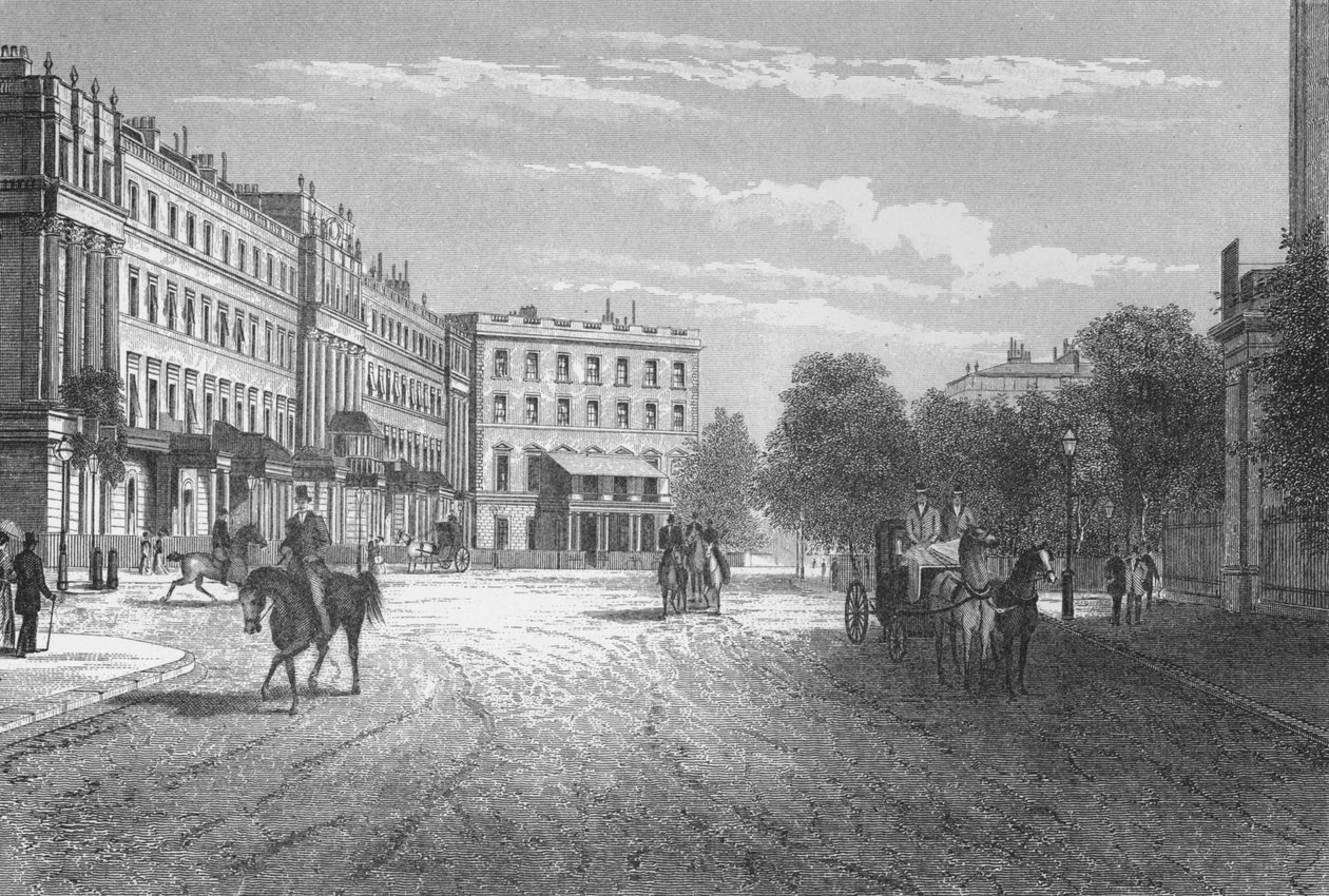 贝尔格莱夫广场（Belgrave Square），伦敦威斯敏斯特，大约1850年1878年 作者 不明