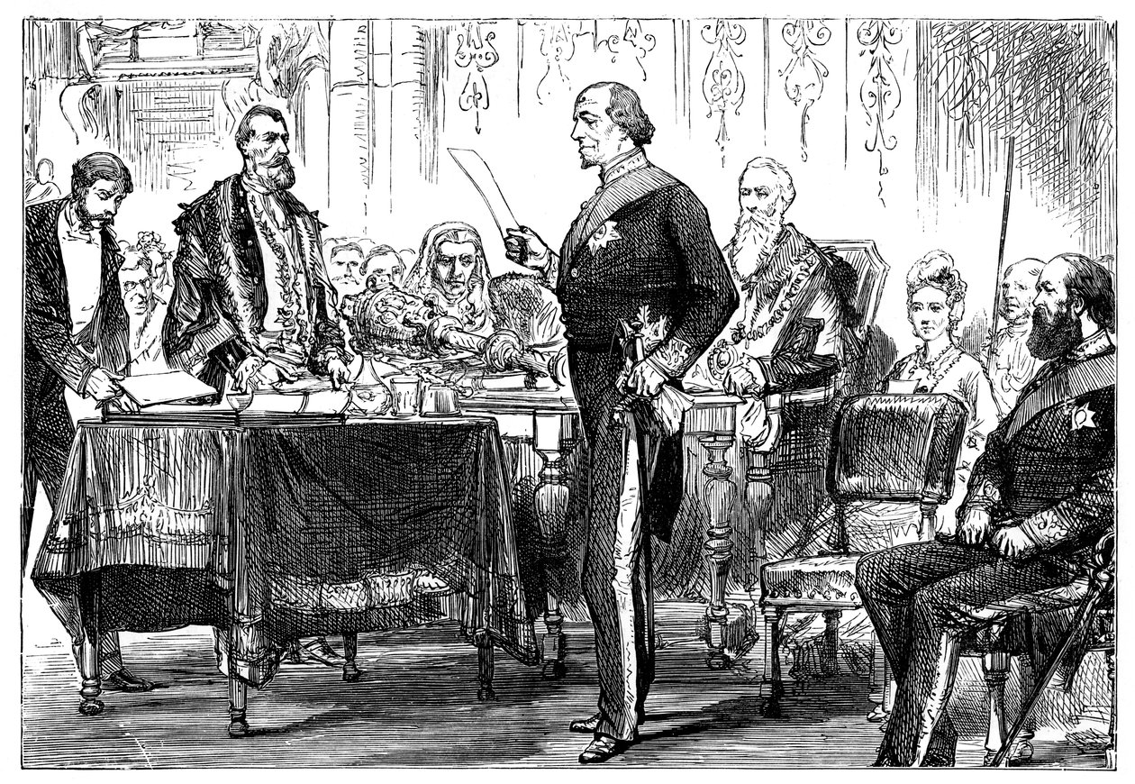 本杰明·迪斯雷利（Benjamin Disraeli）1808-1881获得伦敦市的自由，1878年 作者 不明