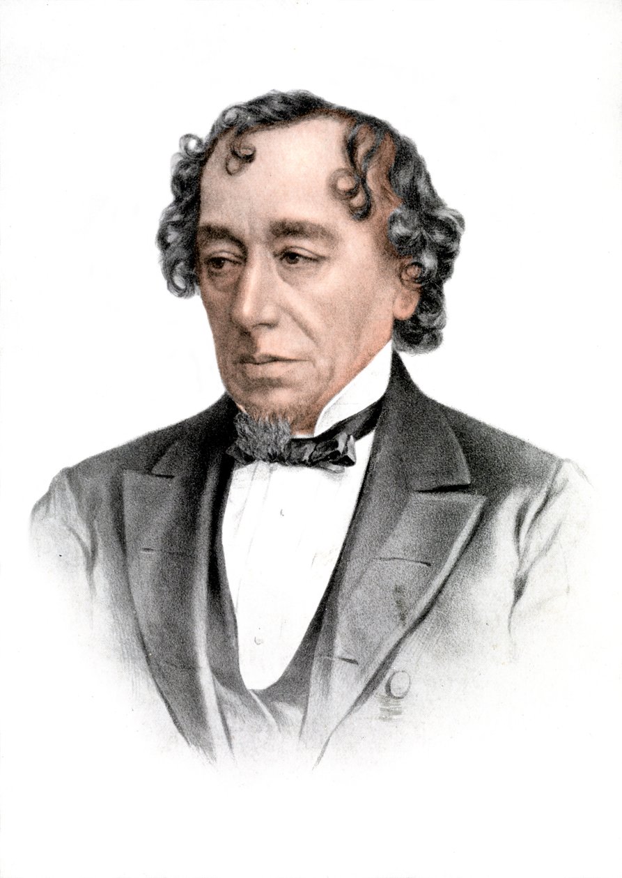 本杰明·迪斯雷利（Benjamin Disraeli），19世纪英国政治家和文学家，1905年 作者 不明