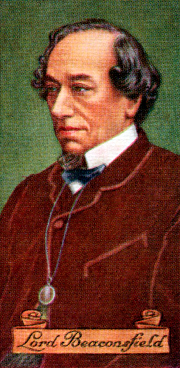 本杰明·迪斯雷利（Benjamin Disraeli），比肯斯菲尔德伯爵，取自一系列香烟卡，1935年 作者 不明