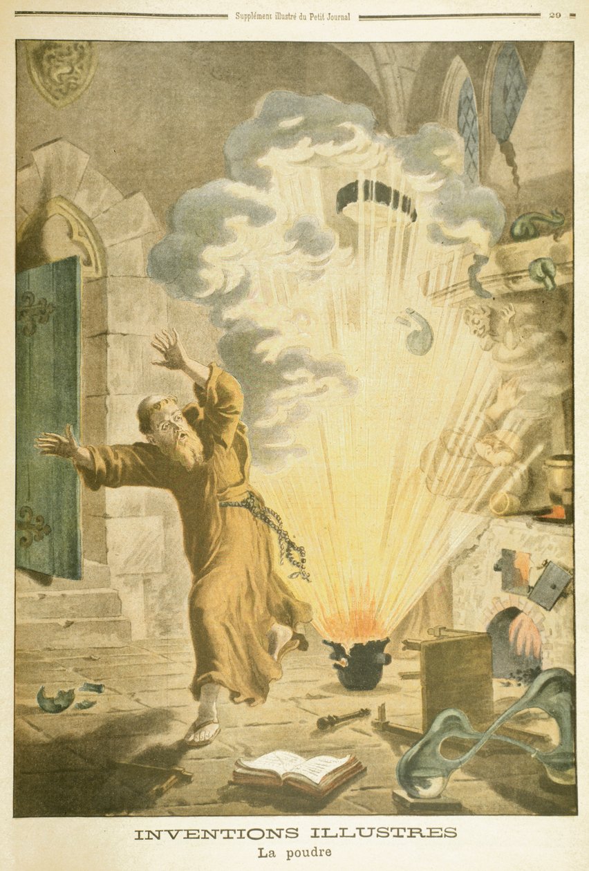 贝特霍尔德·施瓦特（Berthold Schwart），14世纪德国方济会修士和炼金术士，1901年 作者 不明