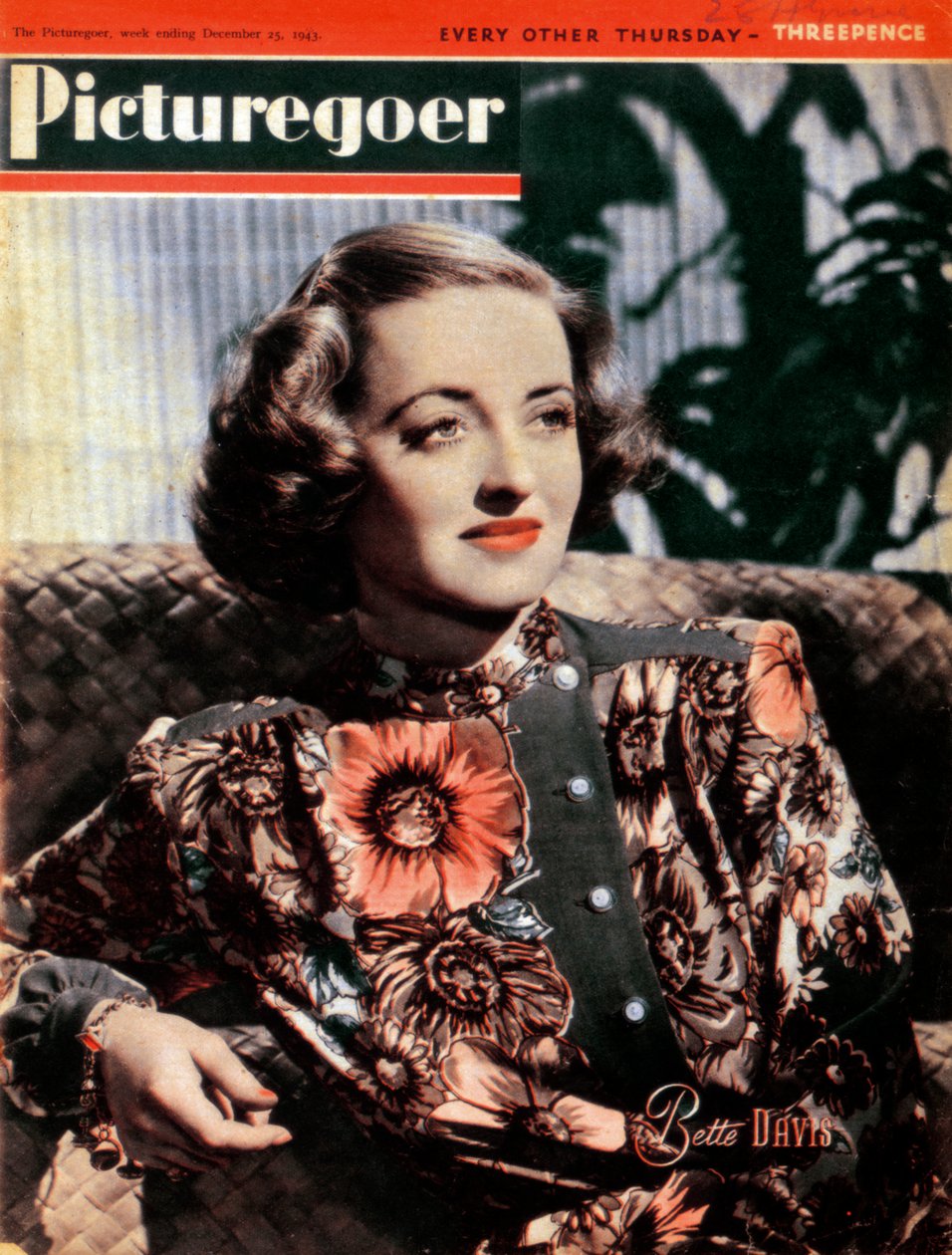 贝特·戴维斯（Bette Davis）1908-1989，美国女演员，1943年 作者 不明