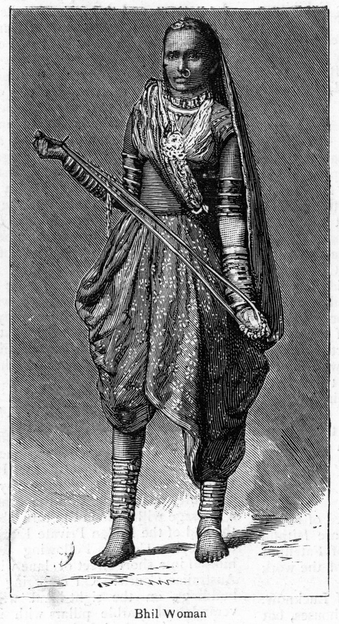 Bhil女人，1886年 作者 不明