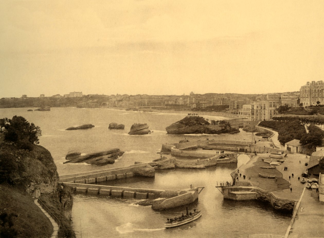比亚里茨（Biarritz）-渔民港口，约建于1930年。 作者 不明